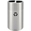 Gec Global Industrial Round Multi-Stream Recycling Can, 31 Gallon Total, Satin Aluminum EK9076D-MT